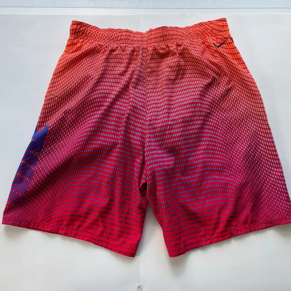 Nike Swim Trunks Board Shorts Quick Dry Athletic Geometric Print‎ L